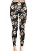 CowCow Womens Soft Legging Pants Halloween Pattern Pumkins Bats Skulls Leggings - L