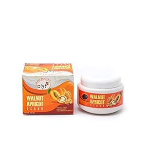 Olyf Walnut and Apricot Face Scrub, SLS and Paraben free, Deep Cleansing, Dead Skin Remover, Halal Certified, 150gm