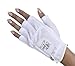 Lady Classic Cabretta 1/2 Finger Golf Glove White Medium LH