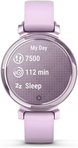 Garmin Lily 2 35mm Smartwatch Lilac Patterned Lens Bright Touchscreen 5 Day view 6