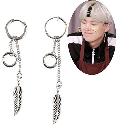 XHBTS Vintage Silber-Ohrringe Im BTS-Style – Mit Mini-Tuch & Box | Nickelfrei, Hypoallergen