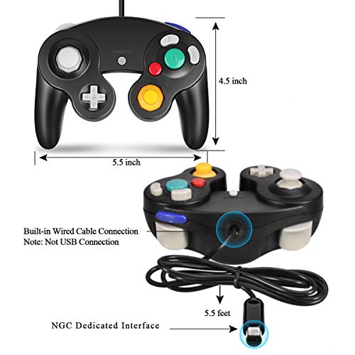 2 Gamecube+Controller+Compatible+Nintendo+Black
