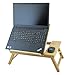 ObboMed HR-3620 Multifunctional Bamboo Laptop Table/Breakfast Bed Tray/Lapdesk, with Adjustable Tilting Top and Foldable & Extendable Legs – M : 17.1″ x 12.4″ / 43.5 x 31.5 cmthumb 1
