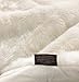 Luxury Faux Fur Oversized Throw Blanket with Plush Velvet Reverse, Fox Lynx or Gray Mink (Cream X-Long)