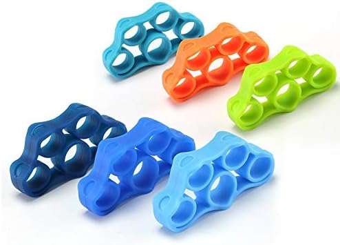 6pcs/pack Flexible Silicone Elastic Hand Gripper Forearm Wrist Training Finger Stretcher Resistance Band Fingers Trainer - 6 Colors