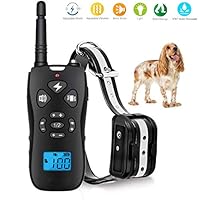 TEMEISI Dog Training Collar, Dog Shock Collar with Remote,with Beep/Vibration/Electric Shock/Light Modes,100% Waterproof Bark Collar,Safe for Small Medium Large Dog