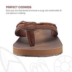 Flojos Men's Trio Flip-Flop, Brown, 8