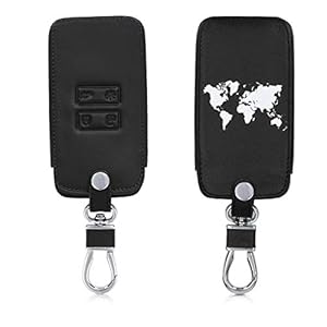 kwmobile autosleutelhoes compatibel met Renault 4-knops Smartkey autosleutel (alleen Keyless Go) – Hoesje van…