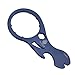 Keychain Multi-Tool 100% Titanium,7-in-1 Multi-Purpose Pocket Tool - Cap Twister,Hex Bit Holder,Flat head screwdriver,Nail puller,Pry bar,Cap Lifter,Lanyard Hole,Everyday Carry (Blue)