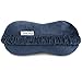 LANGRIA Infinity-Shape Car Neck Pillow Memory Foam Headrest Lumbar Support Cushion for Travel Work Commute with Removable Cover, CertiPUR-US Certified (Navy Blue)