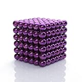 MagneBalls 5MM Magnetic Ball Set Perfect for Jewlery, Crafts, Education and Intelligence Development- Desk Sculpture Toy Provides Relief for Office Stress, ADHD, Autism, and Anxiety (Purple)