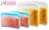 Reusable Silicone Food Bag Silicone Bags Reusable Sandwich Bags Lunch Bag Containers Eco-Friendly Storage Bags Sous Vide Freezer Microwave Dishwasher Safe Leakproof Stand Up Airtight Seal