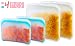 Reusable Silicone Food Bag Silicone Bags Reusable Sandwich Bags Lunch Bag Containers Eco-Friendly Storage Bags Sous Vide Freezer Microwave Dishwasher Safe Leakproof Stand Up Airtight Seal
