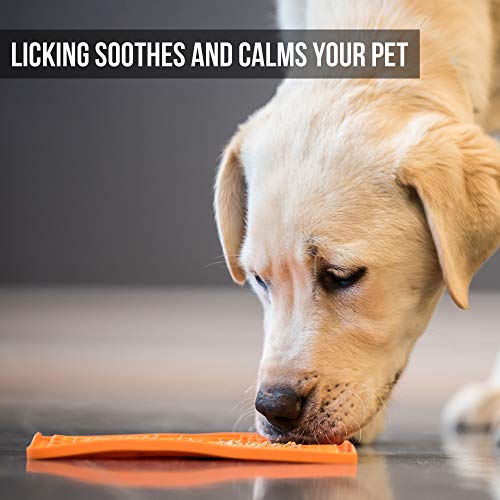 Hyper Pet Lickimat Slow Feeder Dog Mat, Boredom Buster, Dog Anxiety Relief (Perfect for Dog Food, Dog Treats, Yogurt & Peanut Butter) [Fun Alternative to Slow Feed Dog Bowls] Variety of Colors & Sizes