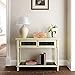 VASAGLE Console Table with 2 Large Colourful Drawers, Country Style Entryway Table with 1 Shelf, for Living Room, Dining Room, Hallway, Assembly Without Tools, Solid Wood Legs, Cream ULCT17WL