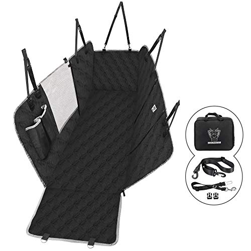BRONZEMAN Dog Hammock for Back Seat - Nonslip Car Seat Covers for Middle Seat Armrest | See-Through Mesh Protector Covers,Tasteless, 100% Waterproof | Strong & Durable, Multiuse, Fits All Cars