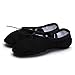 WELOVE Women's Canvas Ballet Shoes/Ballet Slipper/Dance Shoe/Yoga Shoes Split Sole Flats (Black, Numeric_8_Point_5)