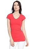 TheMogan Women's Active Basic V-Neck Short Sleeve Tee T-Shirt Stretch Cotton Top