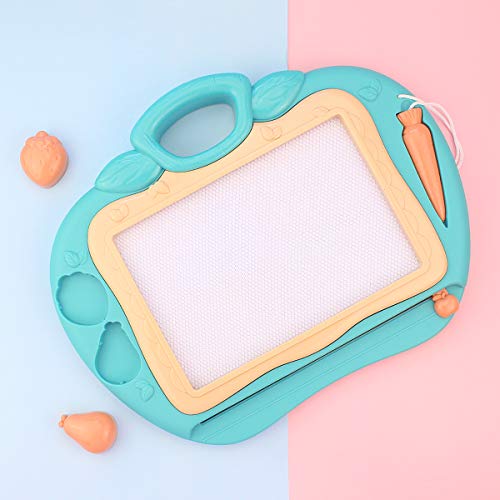 Magnetic Drawing Board Toy 12.9x9.8in Doodles Sketch Erasable Writing Pad Drawing Tablet Toys with 4 Removable Legs for 3+ Kids Toddler Boys Girls Birthday Gift (12.9x9.8- Fruit)