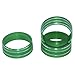 Audio Air Conditioning Button Cover Decoration Twist Switch Ring Trim Interior Accessories for Jeep Wrangler JK 11-18/ Patriot 10-17/ Compass 11-16/ Liberty 08-12,for Dodge Challenger 08-14 (Green)