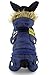 SELMAI Waterproof Fleece Lined Dog Winter Coat Snow Suit Airman Hooded Jumpsuit Snowsuits for Small Dog Puppy Chihuahua Blue M