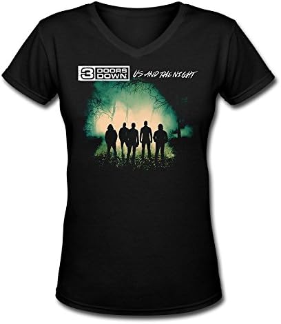 3 Doors Down Us And The Night Lady Homelike V-neck Short Sleeve Tees