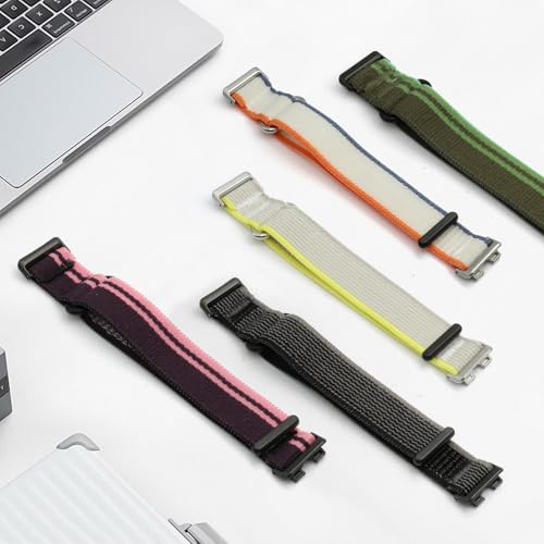 DHWGang Nylon Replacement Strap Compatible with Huawei Band 10/9/8 Smart Watches, Lightweight, Soft, Comfortable, Water Resistant, Breathable, Sport, Watch Accessories for Men and Women