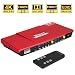 TESmart Ultra HD 4x1 HDMI 4K@60Hz 4:4:4 The Fast Switch 4Kx2K 4 Port HDMI Switch Box Selector 4x1 with S/PDIF and L/R Audio Output, IR Wireless Remote Control, HDMI Switch 4 in 1 Out (Red)