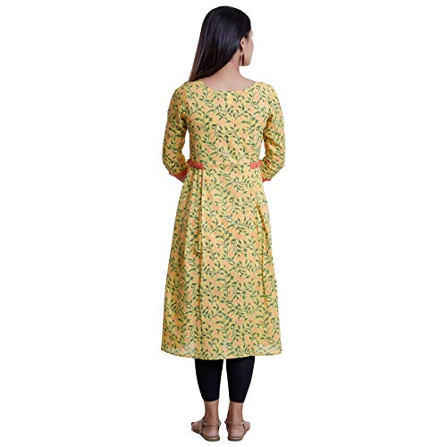 anayna Women's Cotton Maternity ALine Kurta/Dress/Breastfeeding