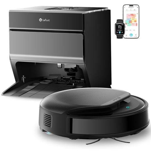 Lefant M5 Pro Saugroboter mit Wischfunktion und Bürstenwalze, 18,000 Pa Saugleistung, Selbstreinigung bei 75 °C, dToF-Lasernavigation, automatische En