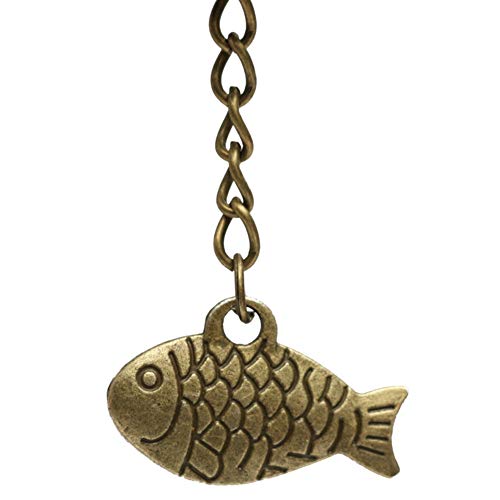 dream_light 2PCS Chinese Traditional Feng Shui Wind Chime,Vintage Style Fish Feng Shui Bell for Good Luck Peace Happiness, Fortune Prosperity,Home Garden Hanging Decorative Gift.