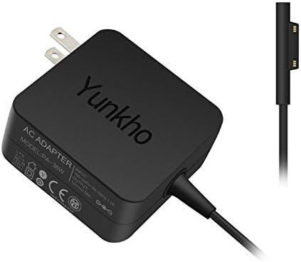 Yunkho Surface Power Supply Adapter, 36W 12V 2.58A Charger for Microsoft Surface Pro 3/Pro 4 i5 i7 Tablet with 5.4Ft Power Cord