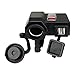 RioRand Waterproof 5V/2.1A Dual USB Output Motorcycle Handlebar Clamp Power Adapter Charger USB Charging System with DC 12V Car Cigarette Lighter Socket - Black