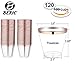 Qudasar PDTXCLS 120 Rose Gold Plastic Cups 9 oz | Hard Clear Disposable Tumblers | Perfect for Party, Wedding, Holiday, Baby Shower or Any Special Event