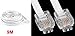 uxcell White RJ11 6P4C Modular Telephone Extenstion Lead Cable 9M 30ft Long