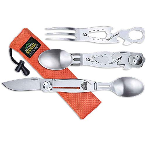 Outdoor Edge ChowPal Multi-Tool Eating Utensil Set for Camping, Hiking,and Hunting