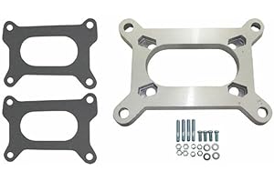 PIRATE MFG 1/2" Carb Carburetor Adapter 2BBL Holley to 2 Barrel Rochester w/studs & gaskets