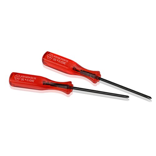 Foxnovo 5pcs Triwing Trigram Y-Tip Screwdrivers Screw Drivers for Nintendo Wii /DS /DS Lite /GBA (Red) (Red)
