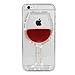 Appmax Creative Dynamic Goblet Design Flowing Red Wine Bling Wine Glass Clear Back Hard Cover Case Match One Screen Protector for Iphone 6 & Iphone 6s [ 4.7 Inch ](Red Wine)