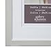 Gallery Solutions 14x18 Light Grey Wood Wall Frame with Double White Mat For 11x14 Image