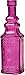 Luna Bazaar Small Vintage Glass Bottle (6.5-Inch, Square Design, Fuchsia Pink) - Flower Bud Vase - For Home Decor, Party Decorations, and Wedding Centerpieces