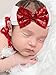 Tatuo 6 Pieces Christmas Glitter Bows Baby Girl Headbands Sequin Head Wraps Hair Accessories for Toddlers Infants Newborns
