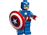 LEGO Marvel Super Heroes Minifigure - Captain America Dark Blue with Shield (6865)