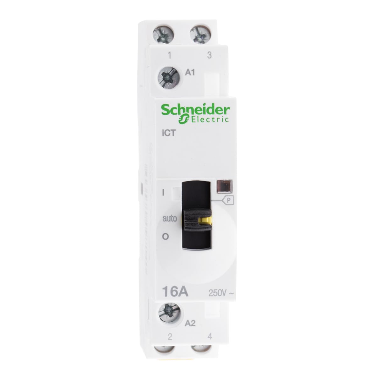 Schneider Electric, A9C23712 iCT, Manually Operated Contactor, Acti9, 16 A, 2NO, 230-240V CA, 50 Hz, White