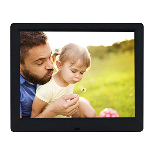 9-Inch Digital Picture Photo Frame 4:3 High Resolution IPS LCD Screen, MP3/Photo/Video Player with Remote Control