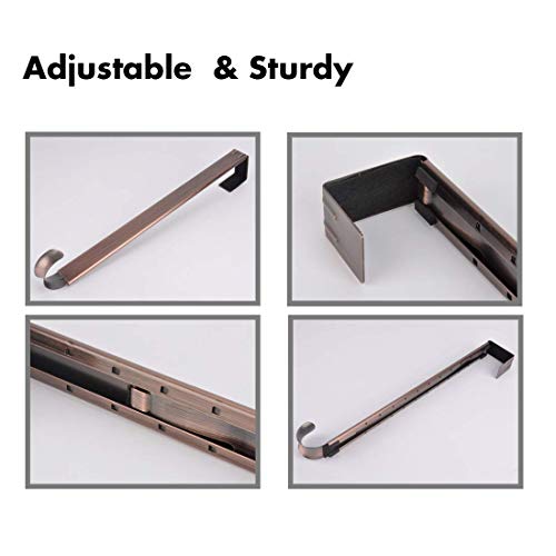 LBSUN L-05, Adjustable Hanger Holder & Wreath Hook Door, Bronze