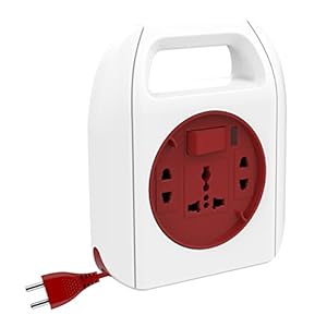 GOLDMEDAL Sliq 2 Pin Extension Cord (with Intl Sockets, Master Switch and 5m Power Cord)