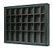 DisplayGifts Shot Glass Display Case Shadow Box Cabinet Glass Door Display Stand Black