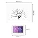 Fingerprints Tree, Proboths Creative Wedding Guest Signature Sign-in Book Canvas Ballons Tree Fingerprints Painting Decor for Wedding Party with 4pcs Ink Pads Purple
