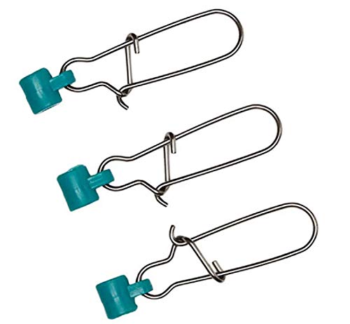 Zenrick 10/25/50/100 Packs Fishing Line Sinker Slide with Duo Lock Snap Heavy Duty Sinker Sliders Size 8#